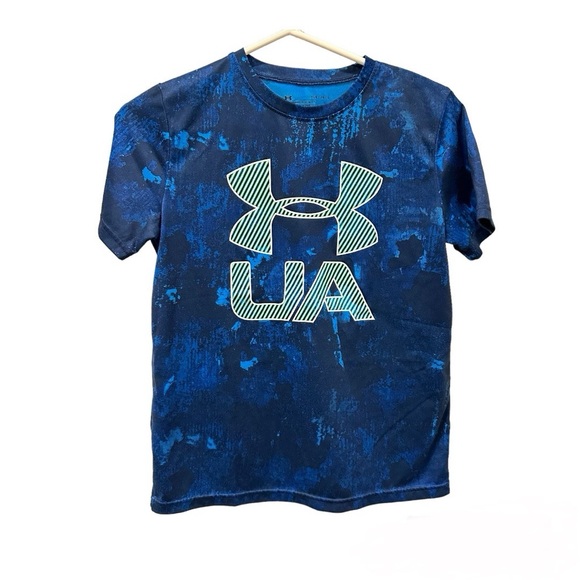 Under Armour Youth Boys Heat Gear T-Shirt, Blue Size L - Picture 1 of 4